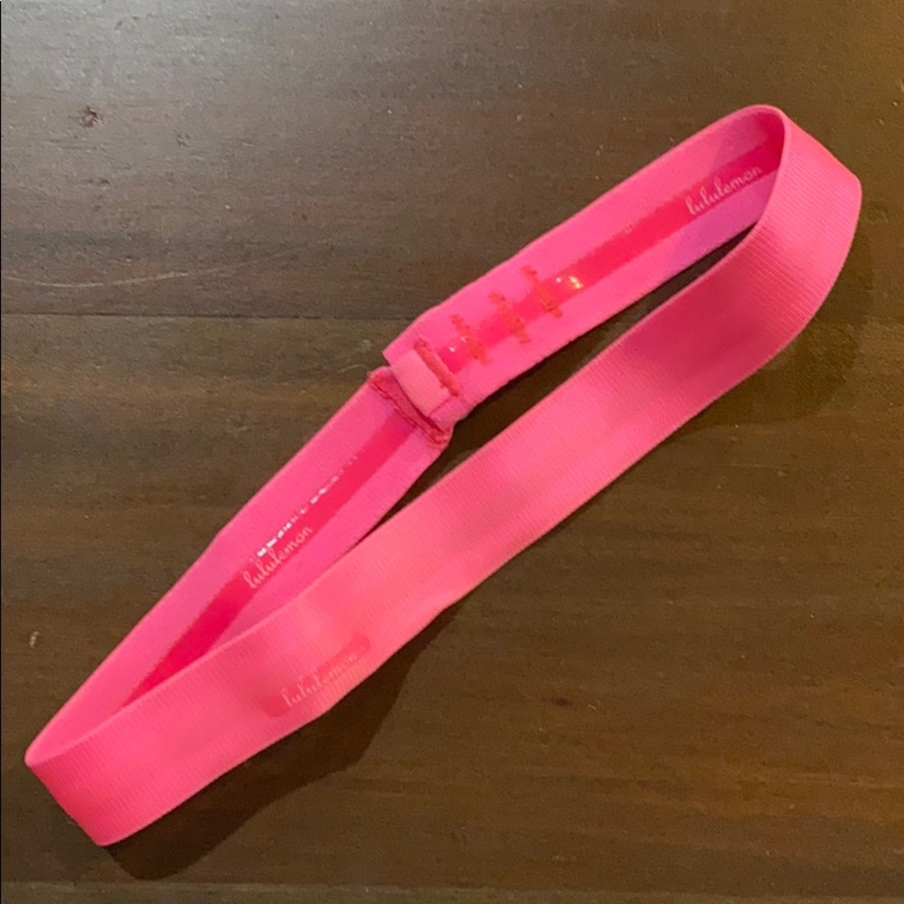 Old school Lululemon hot pink headband w/grip